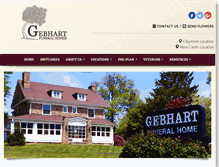 Tablet Screenshot of gebhartfuneralhomes.com